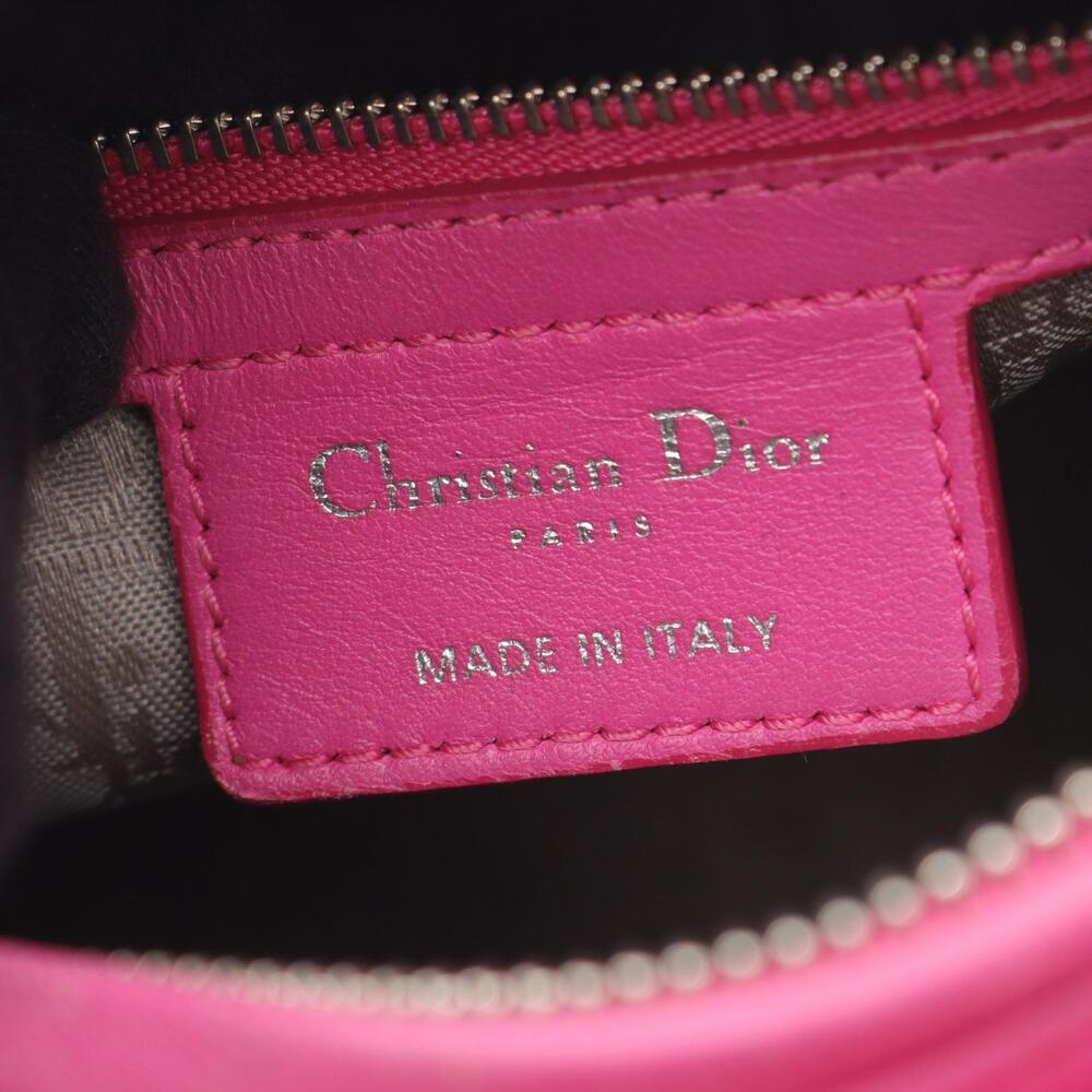 Dior Lady Cannage Handbag Leather Pink - Picture 4 of 8